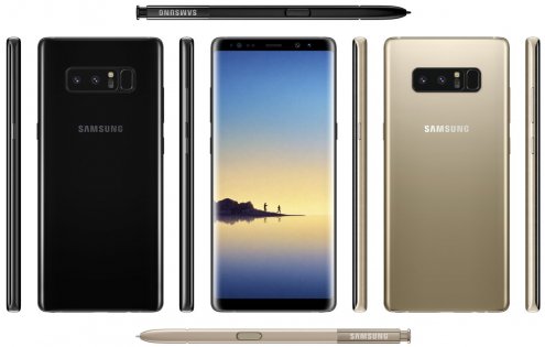 Новый рендер сравнивает Galaxy Note 8 с Galaxy S8+