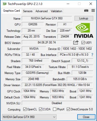 Обзор видеокарты PALIT GTX950 STORMX DUAL — Технические характеристики. 1