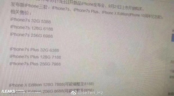 iPhone X Edition представят 12 сентября