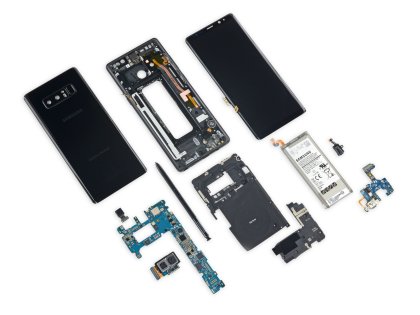 Galaxy Note 8 нелегко поддается ремонту