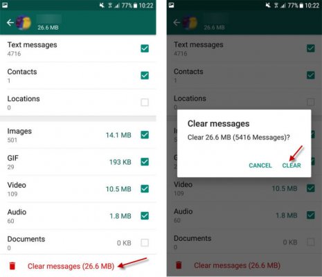 Новая функция WhatsApp полностью очищает диалоги из памяти устройства