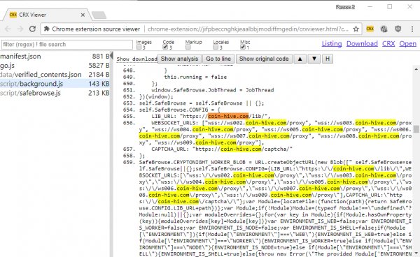 Обнаружено первое расширение для Chrome с майнером криптовалюты