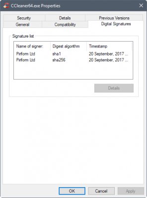 Вышел CCleaner 5.35 с новой цифровой подписью
