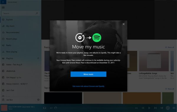 Microsoft закрывает Groove Music