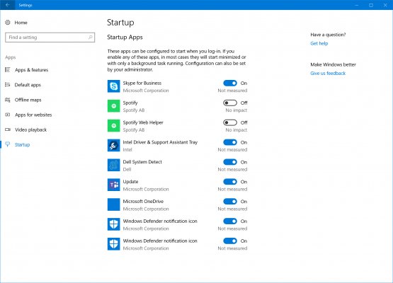 В настройках Windows 10 появится управление автозагрузкой приложений