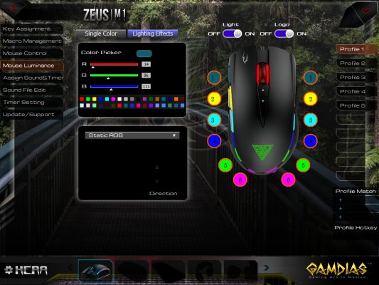 Обзор мышек Gamdias Zeus P1 и Zeus M1 — Встроенная RGB-подсветка. 3