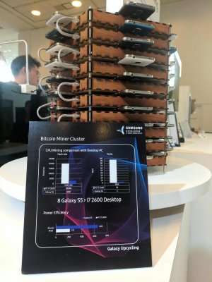 Samsung создала установку для майнинга из 40 смартфонов Galaxy S5