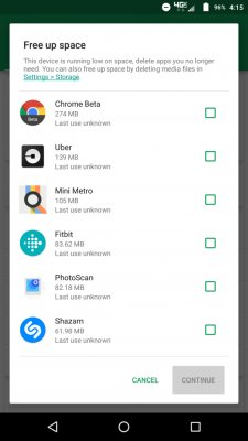 Google Play заранее напомнит о заполненной памяти устройства