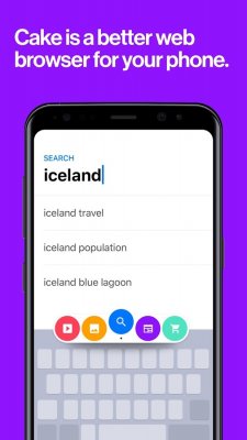 Выпущен Cake — свайповый браузер для смартфонов