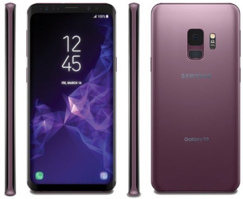 Galaxy S9+ в цвете Coral Blue показался на рендерах
