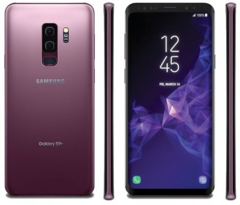 Galaxy S9+ в цвете Coral Blue показался на рендерах