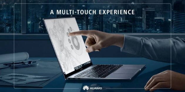 Huawei представила первый в мире ноутбук с сенсорным FullView-экраном
