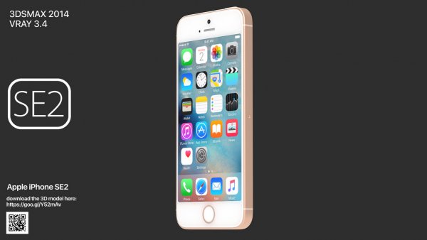 Дизайнер создал трёхмерную модель iPhone SE 2 на основе слухов