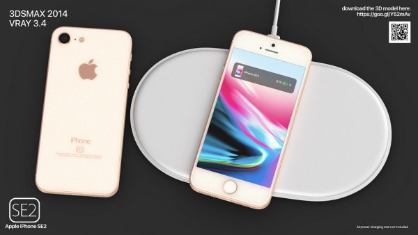 Дизайнер создал трёхмерную модель iPhone SE 2 на основе слухов