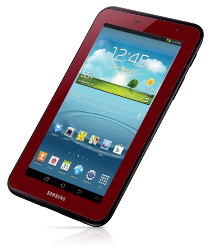 Samsung анонсировала Galaxy Tab 2 7.0 в красно-гранатовом цвете