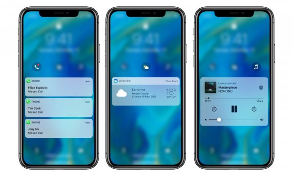 Концепт: iOS 12 с виджетами на экране блокировки и функцией Always-on