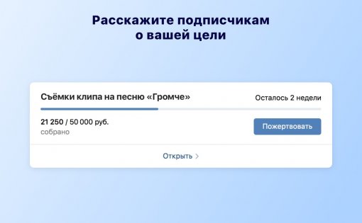 ВКонтакте запустила приложение для сбора денег в сообществах