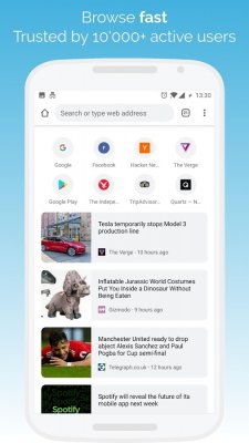 Новый браузер для Android блокирует рекламу и работает быстрее Chrome