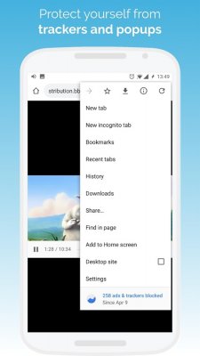 Новый браузер для Android блокирует рекламу и работает быстрее Chrome