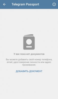 В Telegram для Android появился «паспорт»