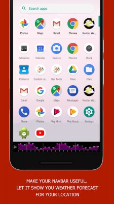 Navbar Weather для Android показывает прогноз погоды в навигационной панели