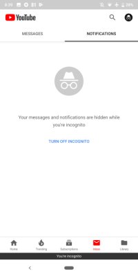 YouTube для Android обзавелся режимом инкогнито