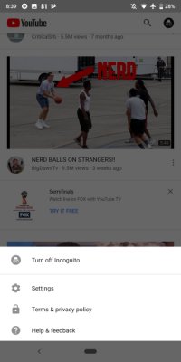 YouTube для Android обзавелся режимом инкогнито