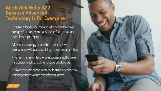 MediaTek Helio A22 — новый процессор для смартфонов от 0