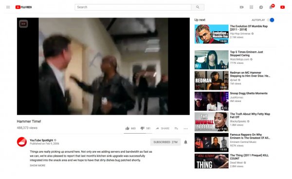 Веб-плеер YouTube научился подстраиваться под вертикальные видео