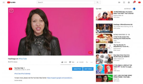Веб-плеер YouTube научился подстраиваться под вертикальные видео