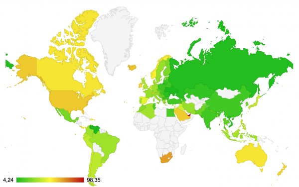 На Украине и в России самый дешёвый безлимитный интернет