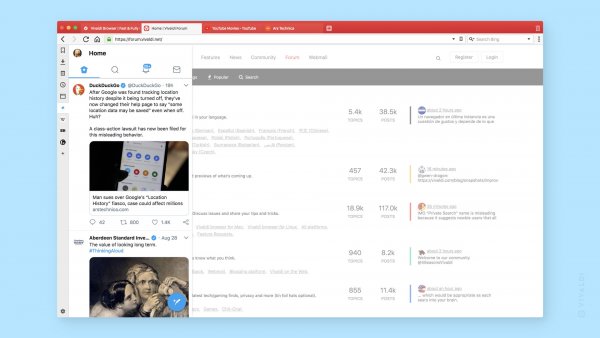 Вышел браузер Vivaldi 2.0 с синхронизацией данных, веб-панелями и адаптивными темами