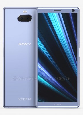 Появились рендеры Sony Xperia XA3 в безрамочном дизайне