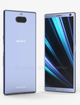 Появились рендеры Sony Xperia XA3 в безрамочном дизайне