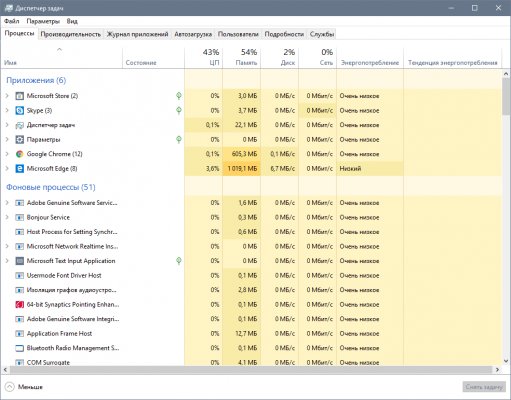 Обзор обновления Windows 10 October 2018 Update — Сведения об энергопотреблении в Диспетчере задач. 1
