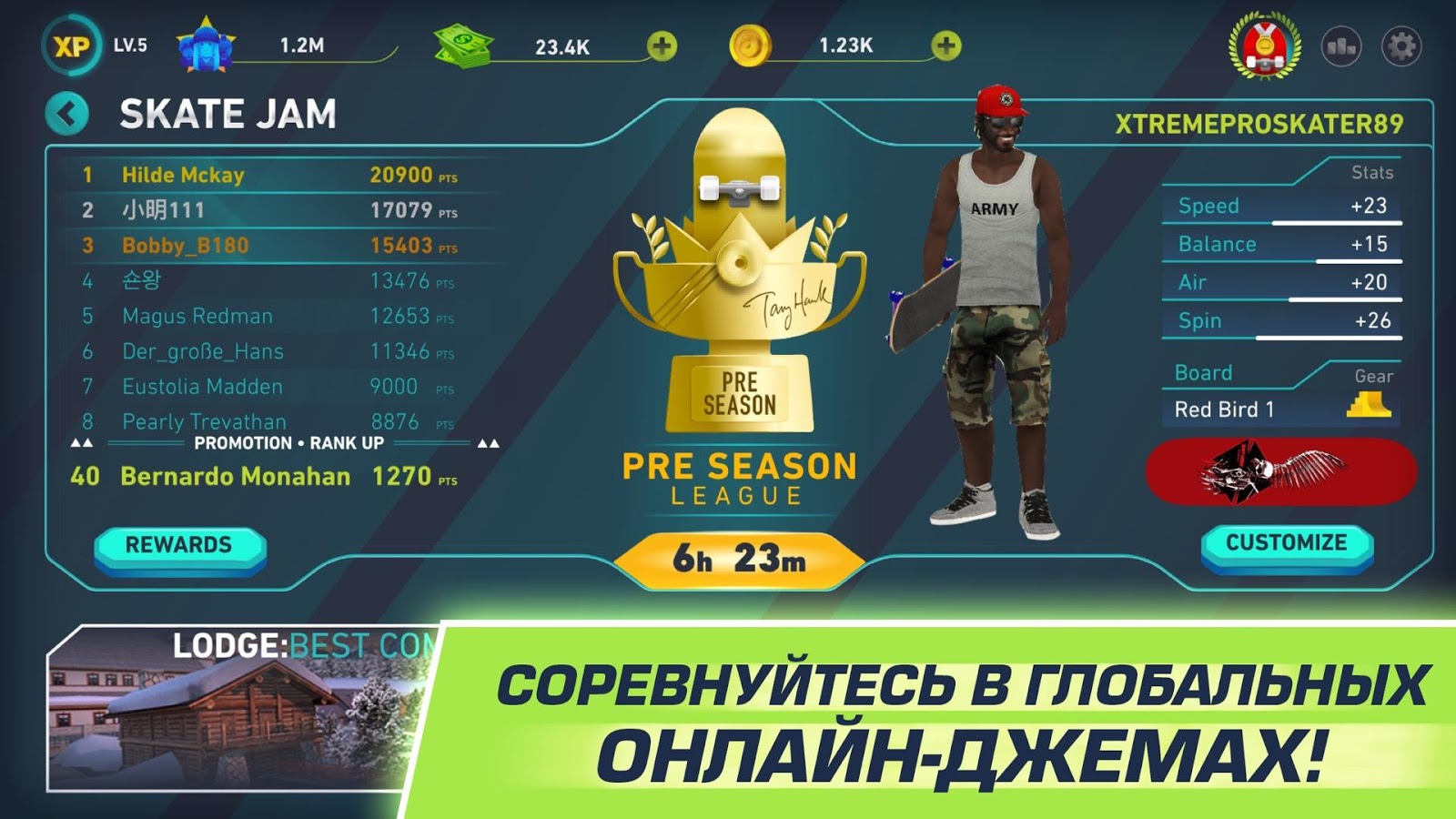 Скачать Tony Hawk`s Skate Jam 1.6.0 для Android