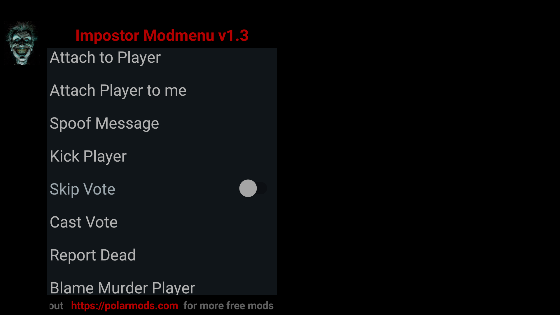 Скачать Impostor MOD Menu 1.9.1 для Android