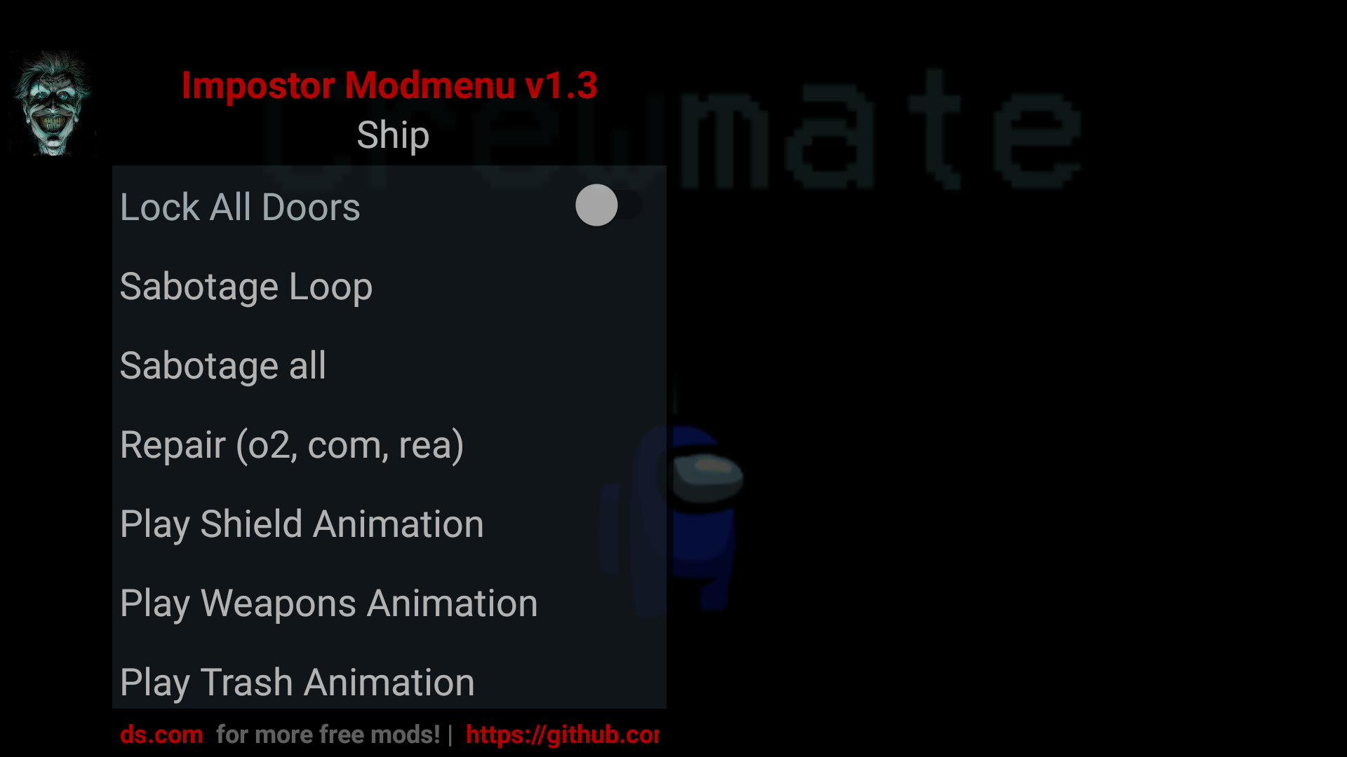 Скачать Impostor MOD Menu 1.9.1 для Android