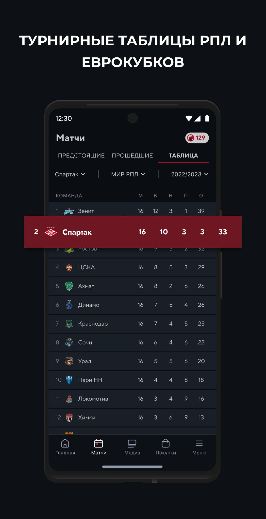 Скачать ФК «Спартак-Москва» 1.1.20 для Android