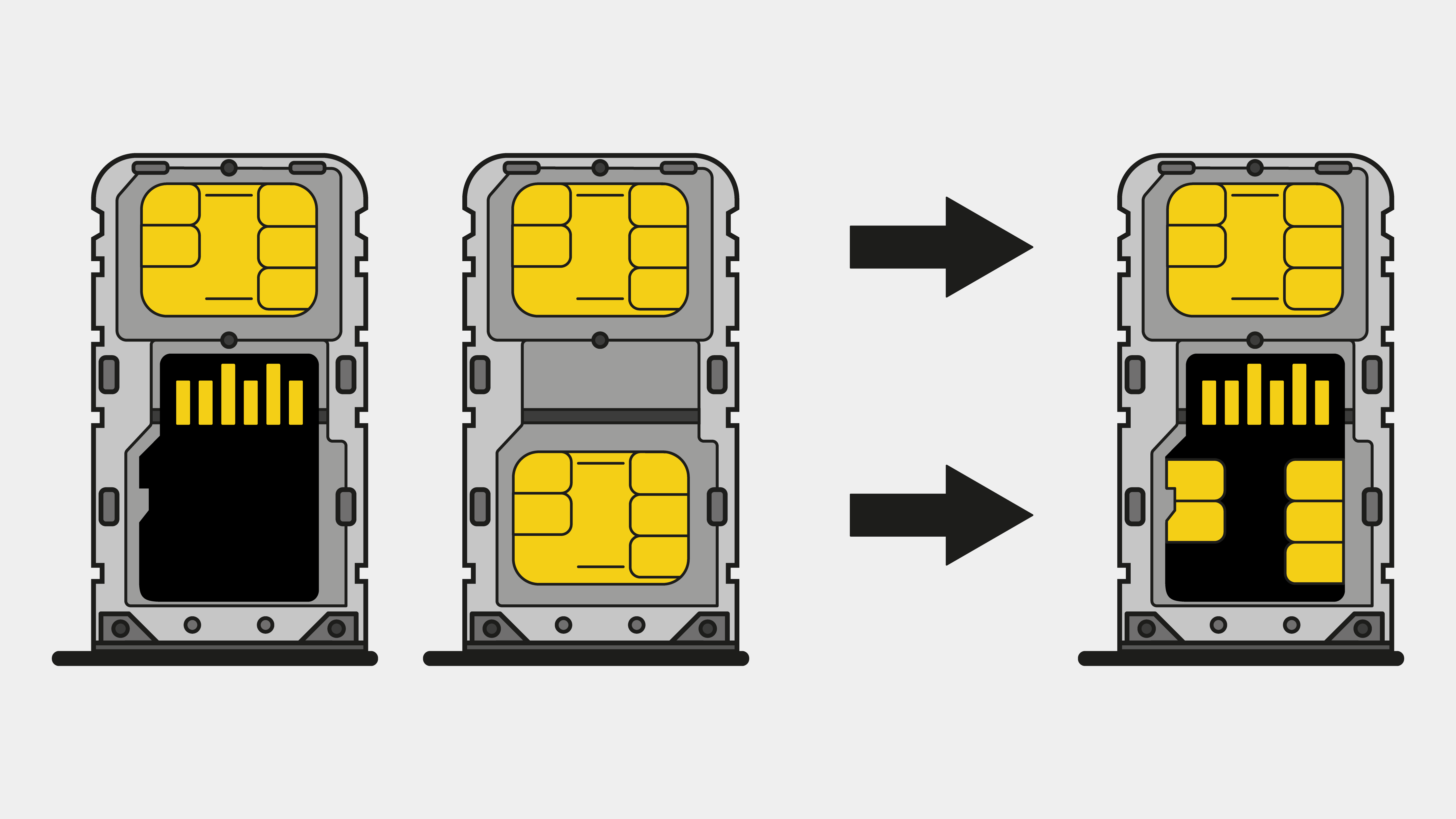 Как засунуть SIM и microSD в один лоток. Идеальное решение, но  производителям не понравилось