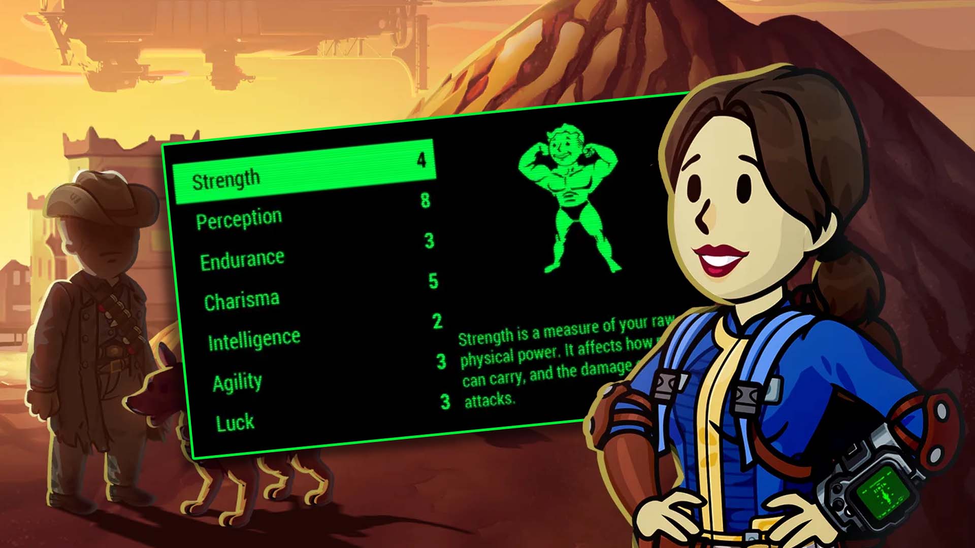 Bethesda раскрыла характеристики S.P.E.C.I.A.L. главных героев сериала  Fallout