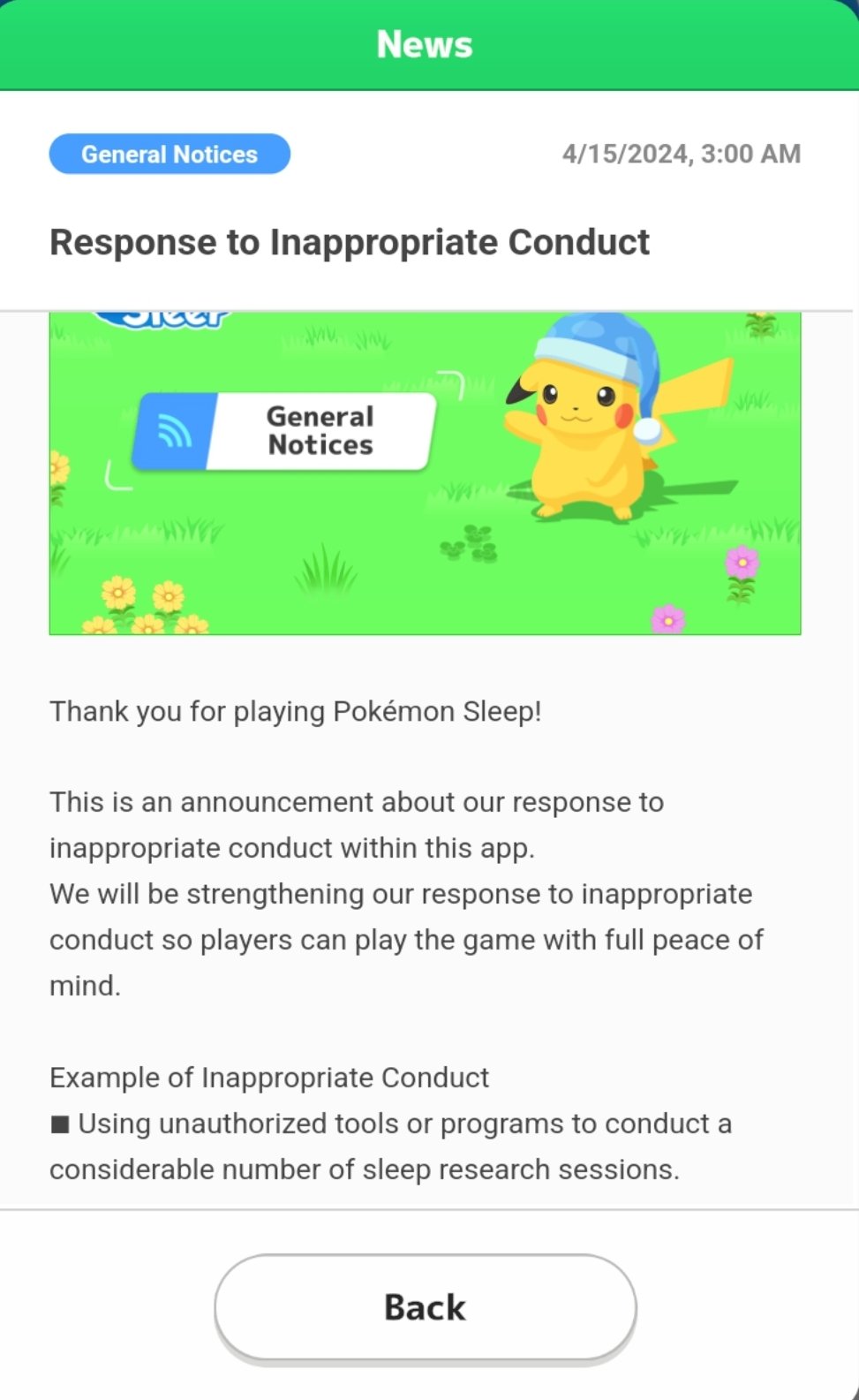 В Pokemon Sleep появились читеры — они подменяют данные о своём сне