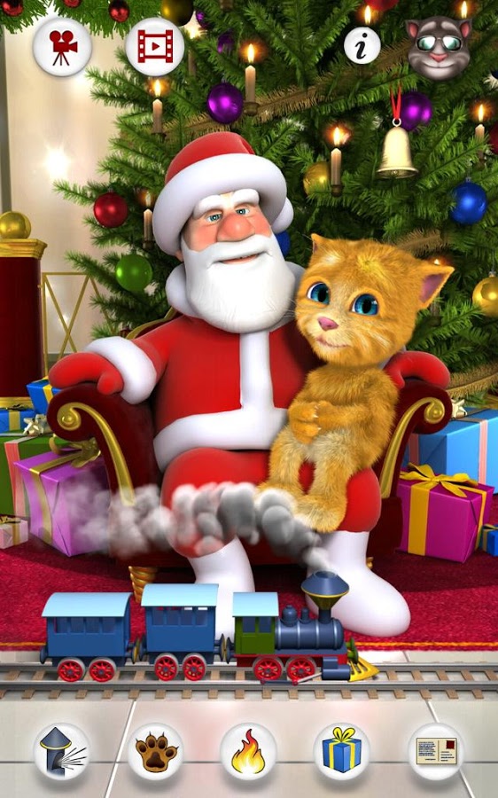 Скачать Talking Santa Meets Ginger 1.1.1 Для Android