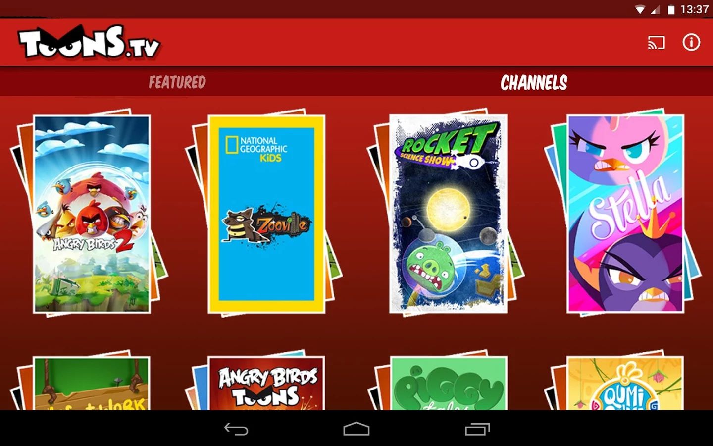 Скачать ToonsTV: Angry Birds video app 2.5.1 для Android