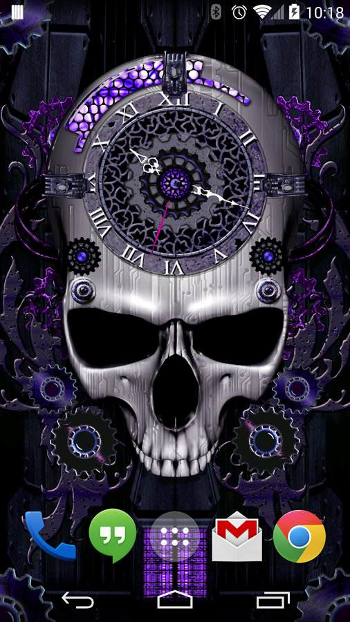 Скачать Steampunk Skull Clock Free 1.0 Для Android