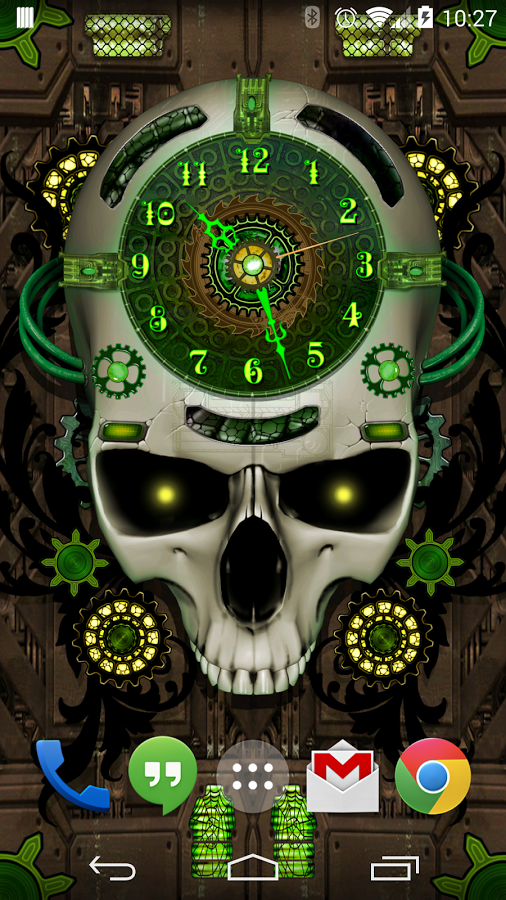 Скачать Steampunk Skull Clock Free 1.0 Для Android