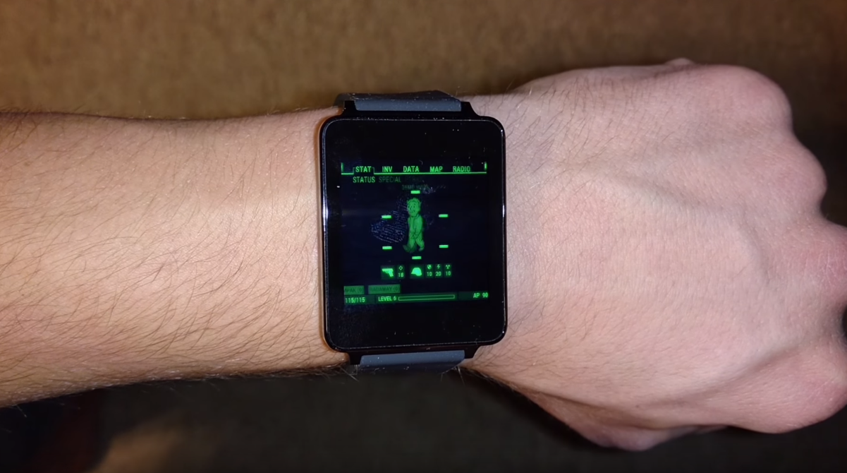 Приложение Fallout Pip-Boy можно запустить на часах с Android Wear