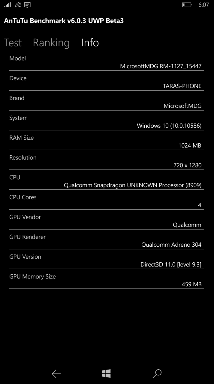 Скачать AnTuTu Benchmark v6 для Windows Phone 8