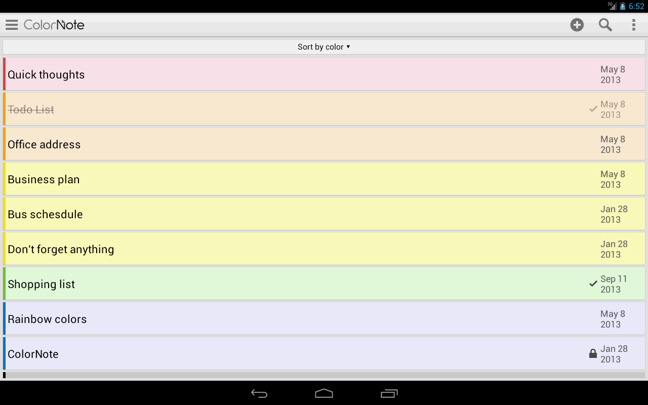 Скачать ColorNote 4.1.6 Для Android