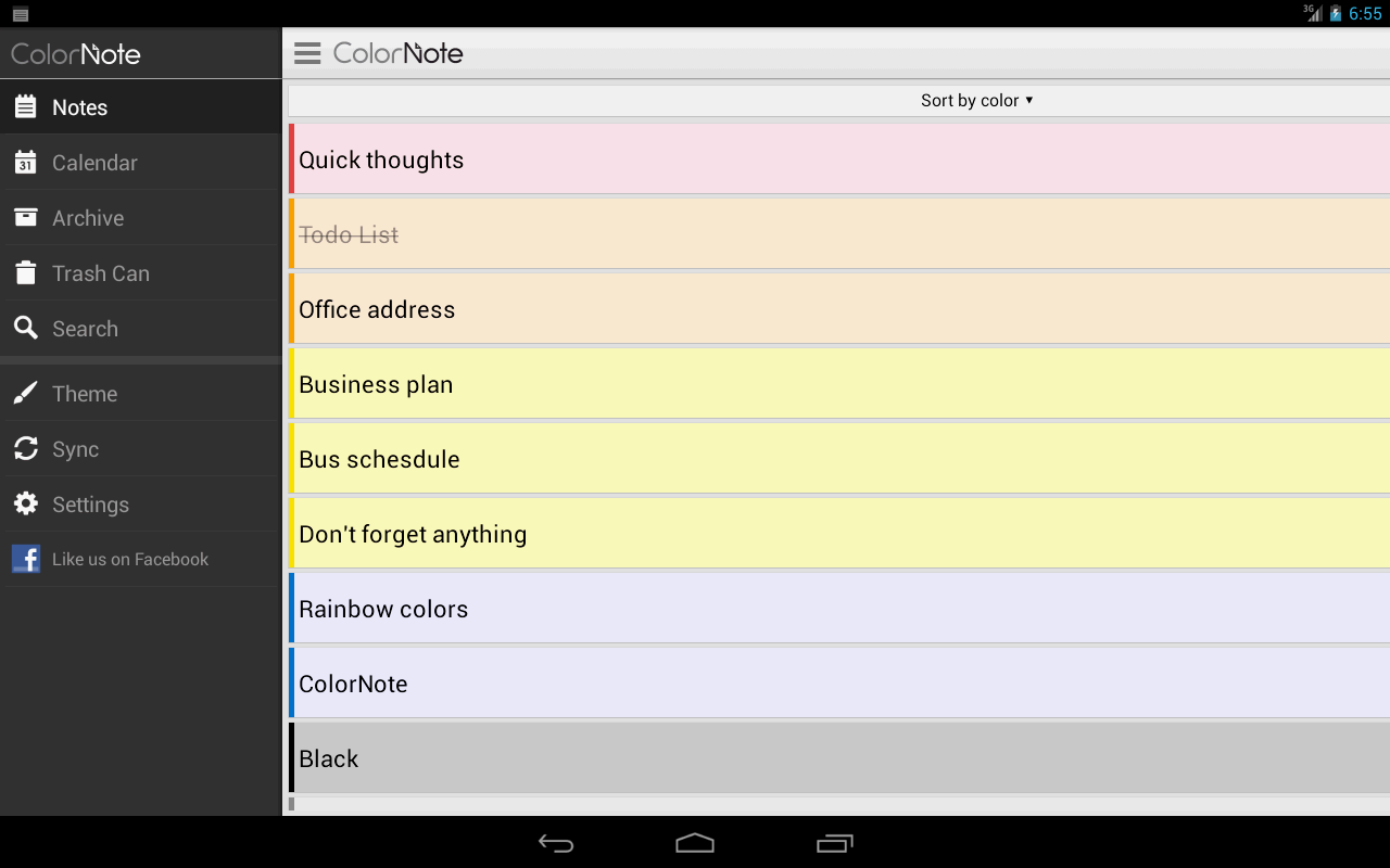 Скачать ColorNote 4.1.6 Для Android